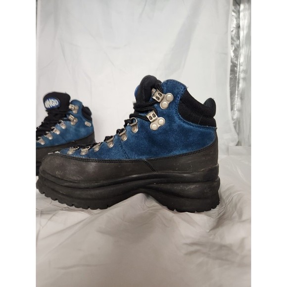 womens size 6.5 vintage y2k Bongo chunky platform shoe Emo Goth Blue Logo - Picture 7 of 13